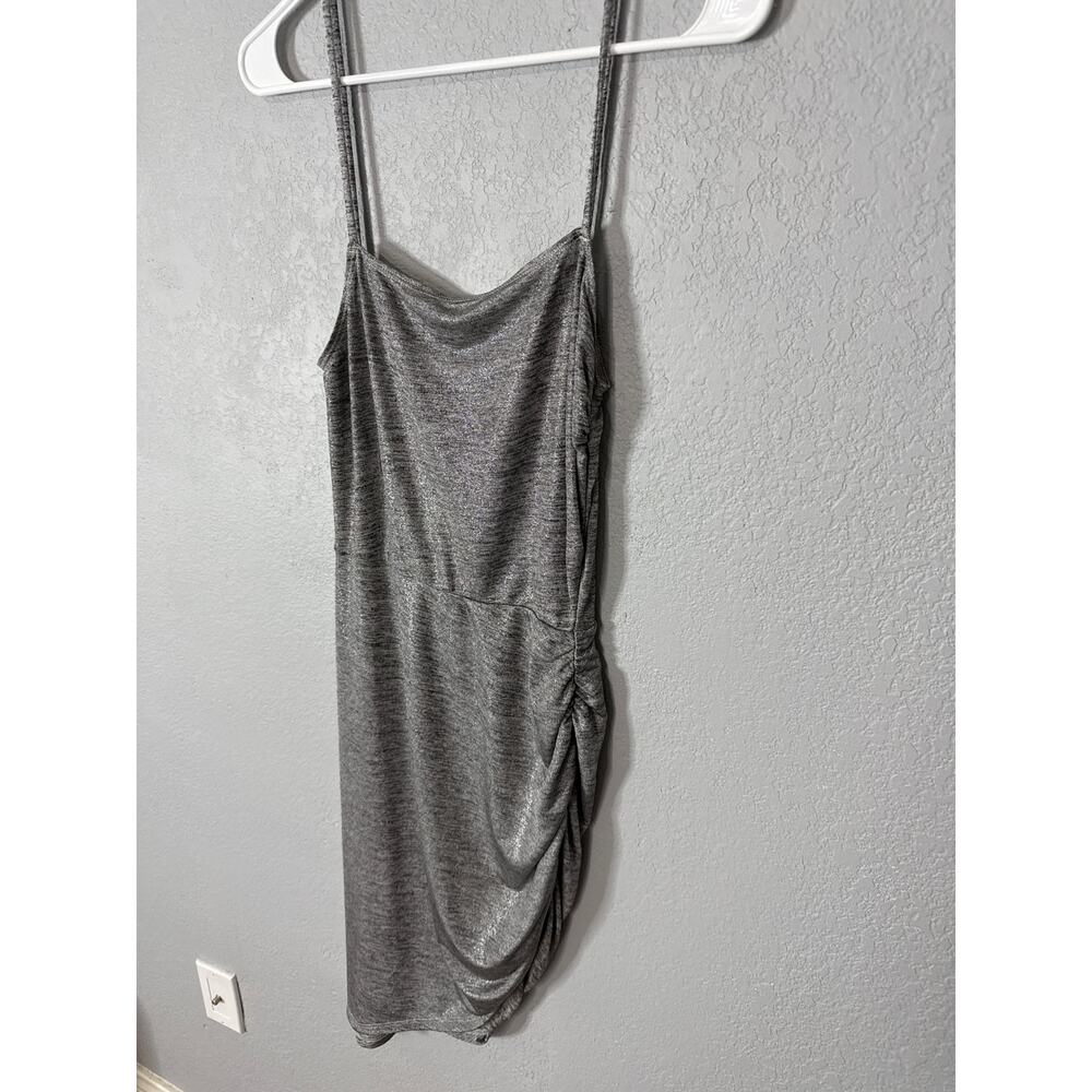 Reformation Asymmetrical Silver Dress Size Small - Picture 4 of 6